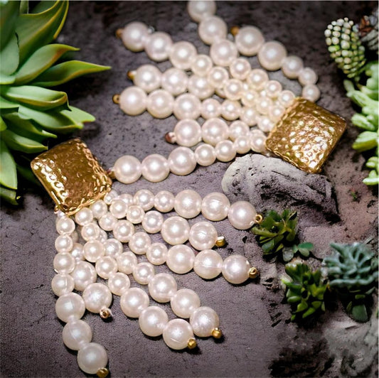 Elegant Pearl Cascade Earrings